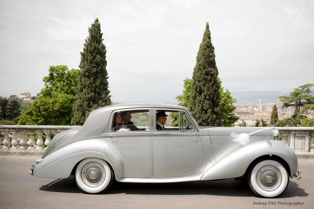 noleggio Bentley argento nera RType matrimonio Roma